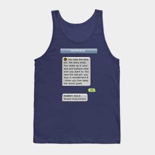 Emoji Morpheus Red Pill Blue Pill - Stupid Autocorrect Tank Top